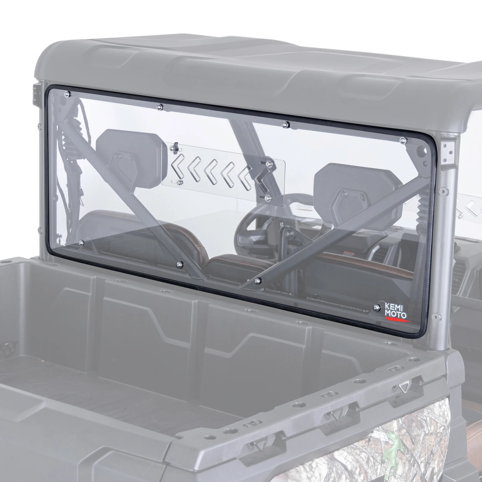 

Вентилируемое заднее лобовое стекло 2-в-1, совместимое с прозрачным двусторонним закаленным окном ПК CFMOTO UFORCE U10 Pro и XL Pro Highland 2025 г.