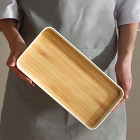 Tray Rectangular Plate Japanese Tea TrayTray Rectangle Household Put Teacups Cold Kettle Water Cups Tray Dinner Plate
