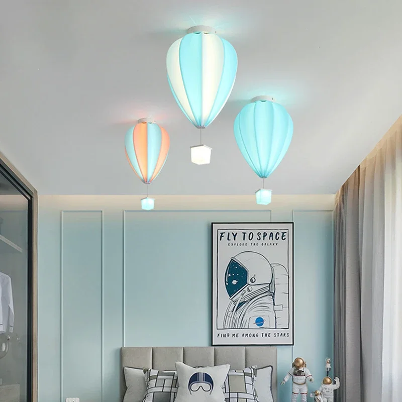 

SANDYHA Hot Air Balloon Ceiling Lamp LED Kids Room Lighting Cartoon Chandelier Children Bedroom Decor Hanging Light