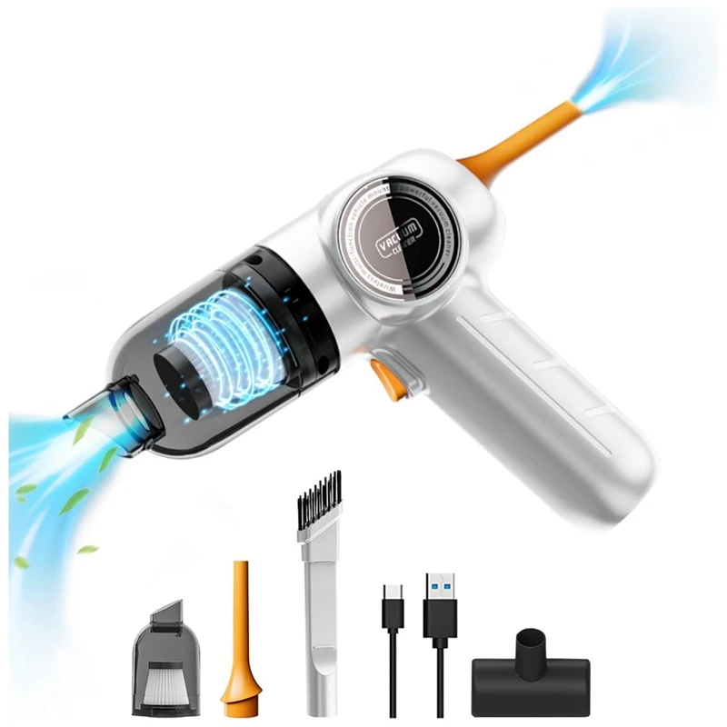 

Беспроводной автомобильный пылесос 3 в 1, портативный белый пылесос для автомобиля и дома, 1 комплект