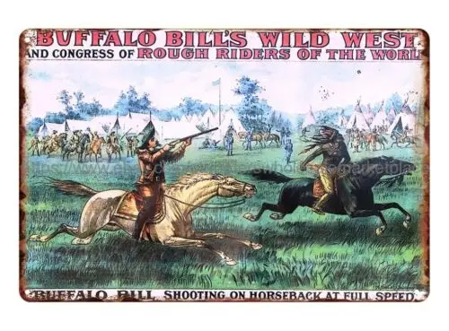 nostalgic wall art wall art Buffalo Bill's Wild West poster metal tin sign