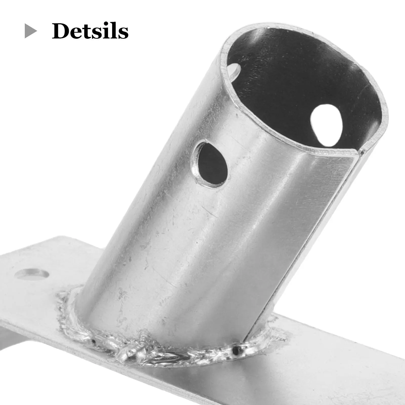 2Pcs Weed Brush Connector Metal Attachment Adapter Outdoor Floor Tool Broom Handle Mount Hardware Cleaning Brush Socket Bracket