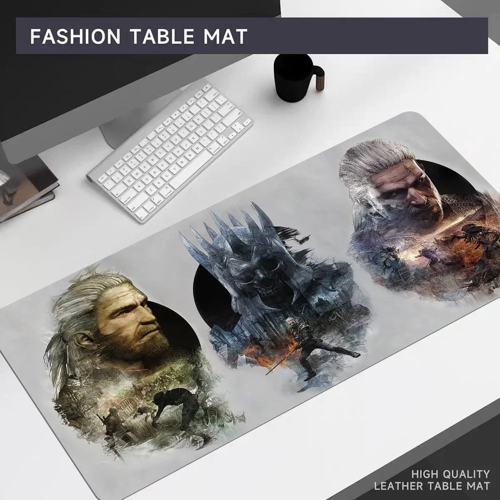 The W-Witcher Mousepad 80x30cm XL Lockedge Office Computer Desk Mat Table Keyboard Big Mouse Pad Laptop Cushion Non-slip for