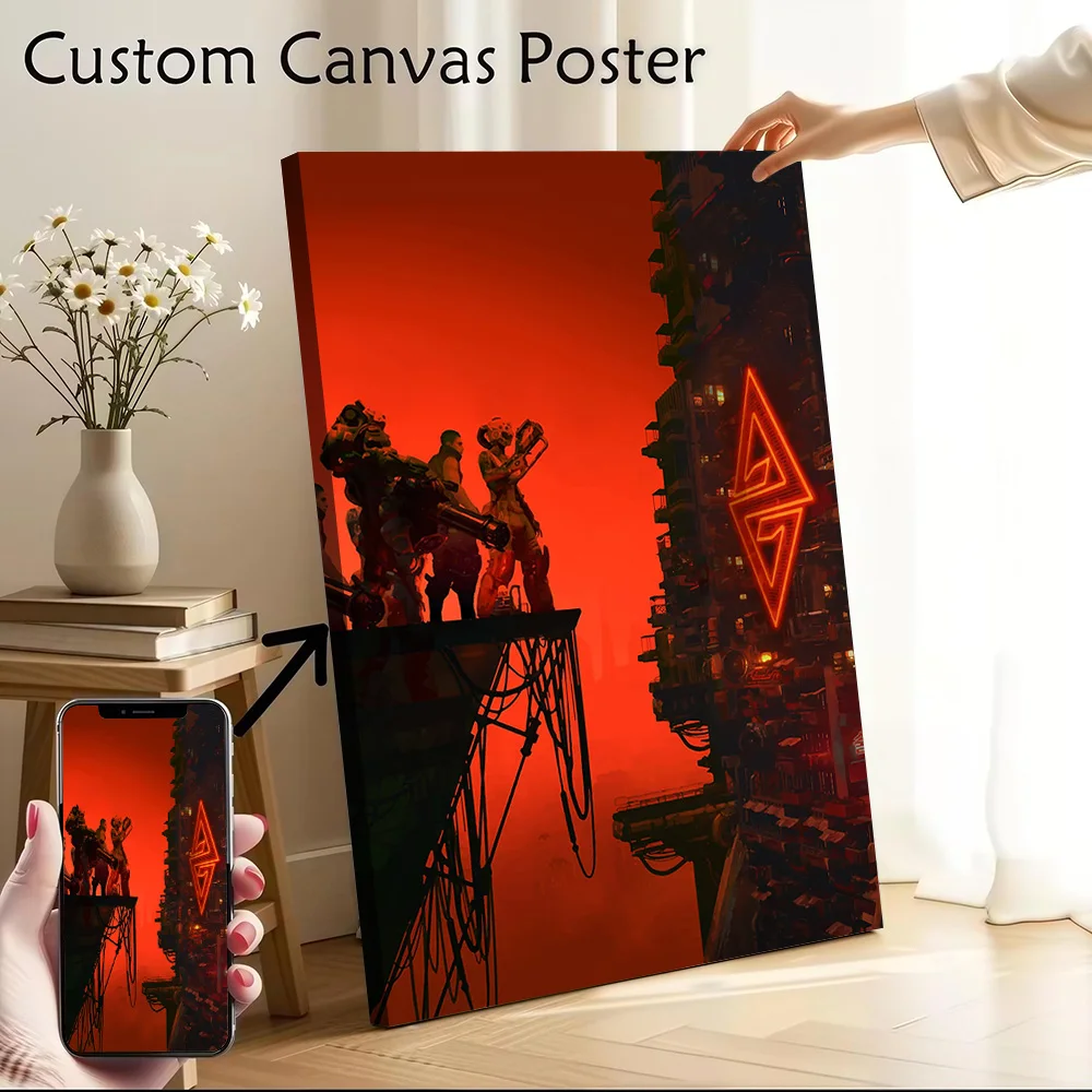 the Ascent Gaming Action Canvas Poster Customizable Pictures Wall Art Canvas Painting for Gamer Decoration Living Room Wand Deko
