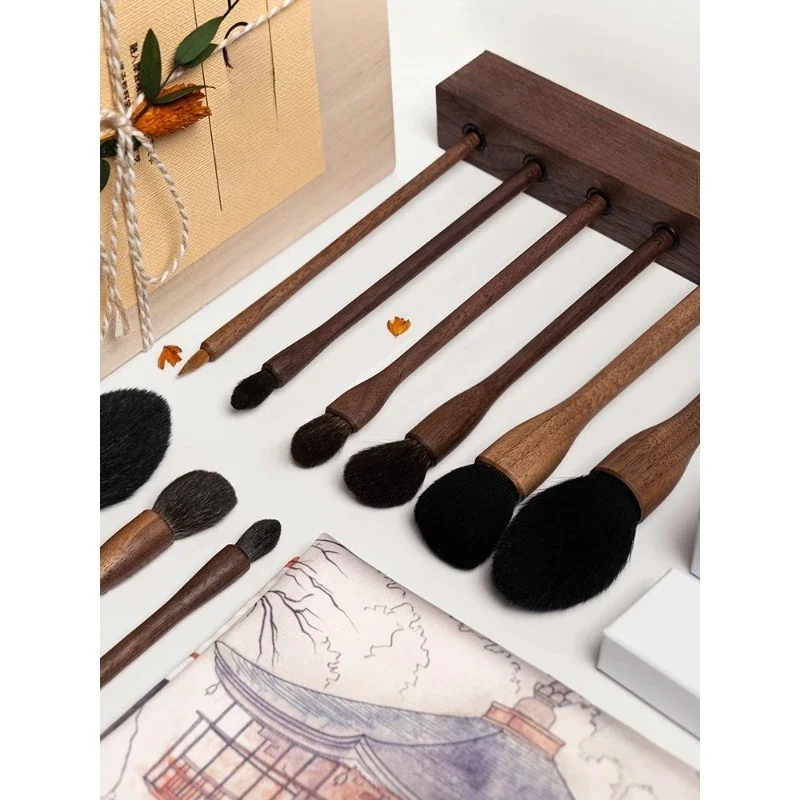 

Animal hair makeup brush pure goat hair makeup brush full set