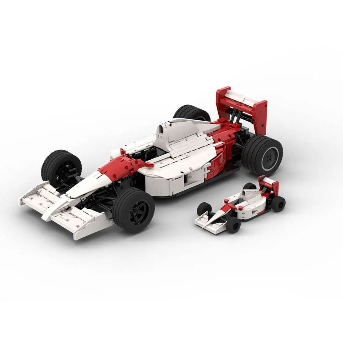 

Изготовленный на заказ гоночный автомобиль MOC-180921 + MOC-172935 MP4/6 в масштабе 1:8 + масштаб 1:24, детали 3099
