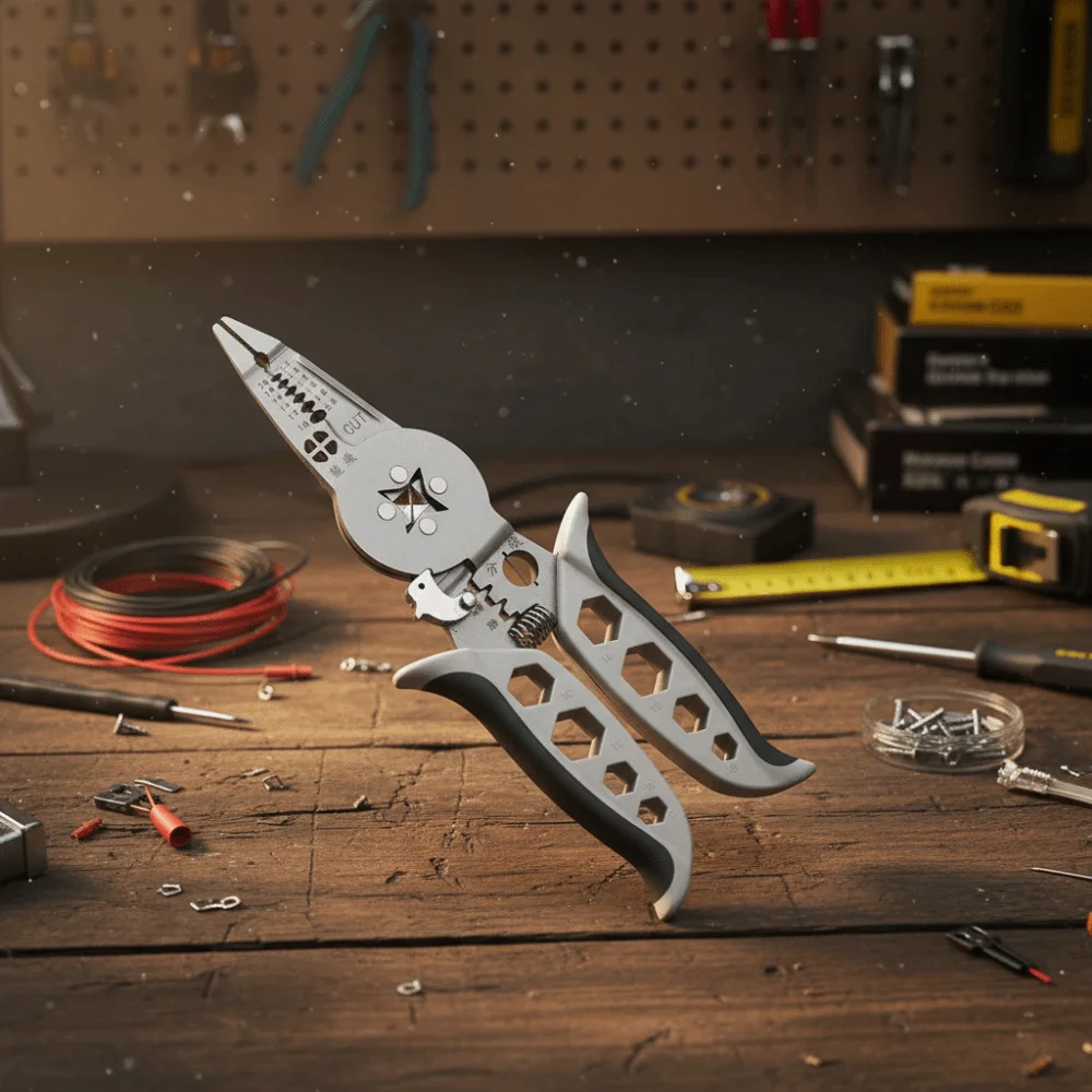 

Multifunctional Electrician Pliers Winder Function Adjustable Wire Stripper Precision Automatic Cable Cutter Cable Repair