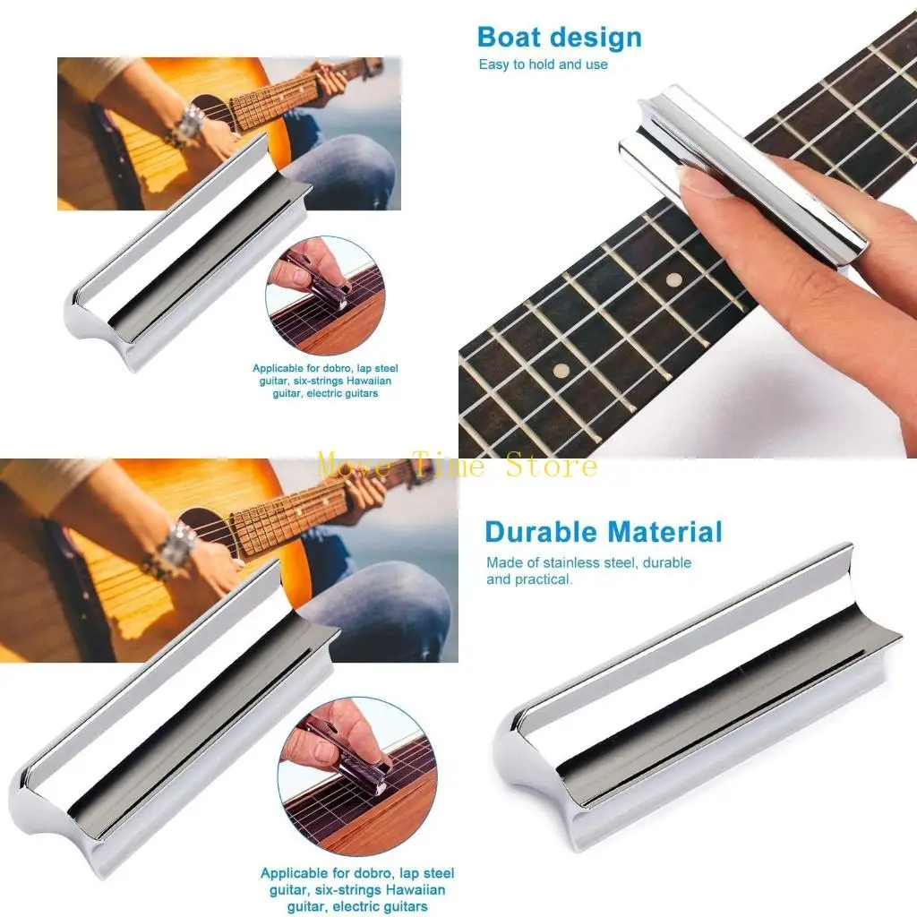 Metallic Zinc Alloy Solid Guitar Slider Bass Lap Slide Bar Stick for Hawaiian Guitar and Electric Guitar