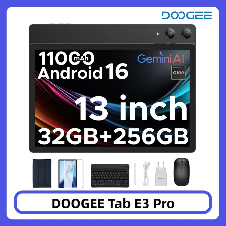 DOOGEE Tab E3 Pro Tablet 32GB+256GB Gemini AI 13'' Display 7.9mm