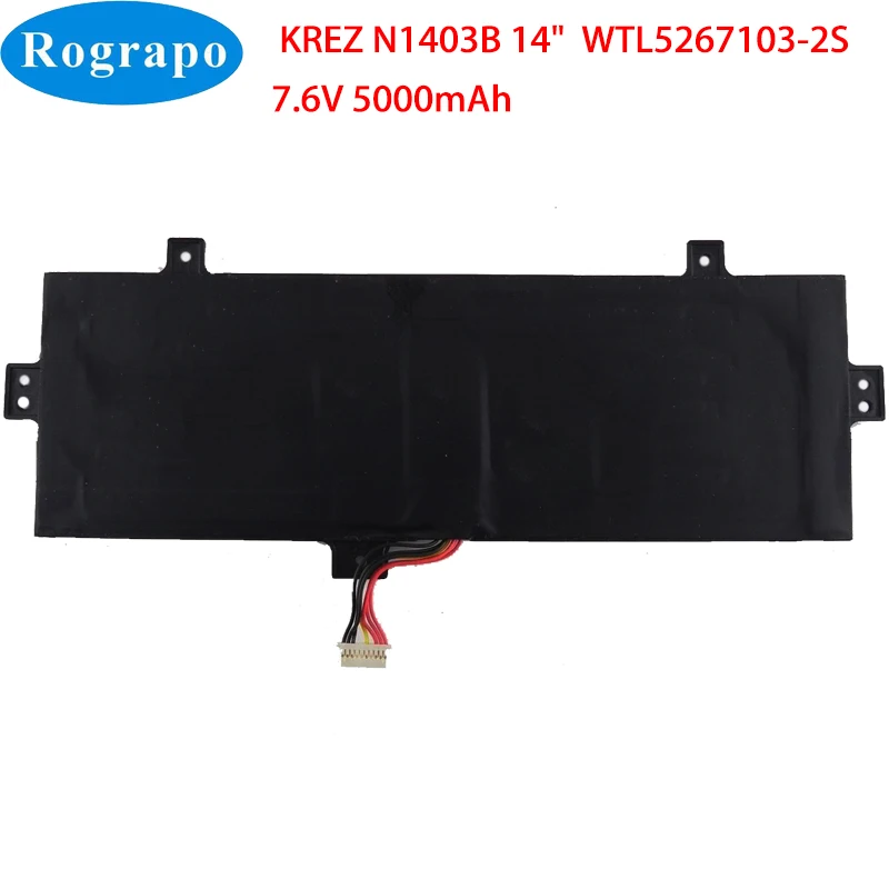 

New 7.6V 5000mAh 38Wh WTL5267103-2S Laptop Tablet PC Battery For KREZ N1403B 14"