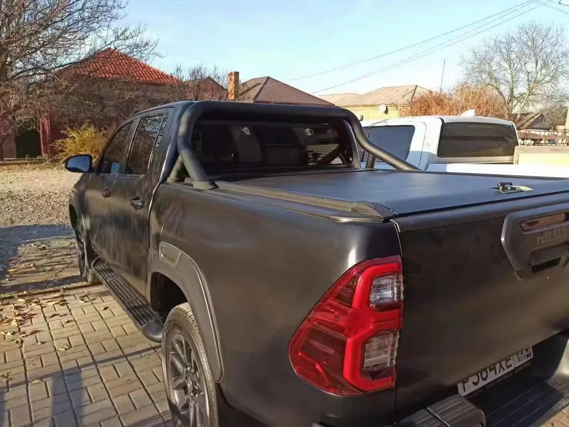 4X4 camioncino auto copertura tonneau dura coperchio a rullo tapparella per Hilux retrattile in lega di alluminio roll up