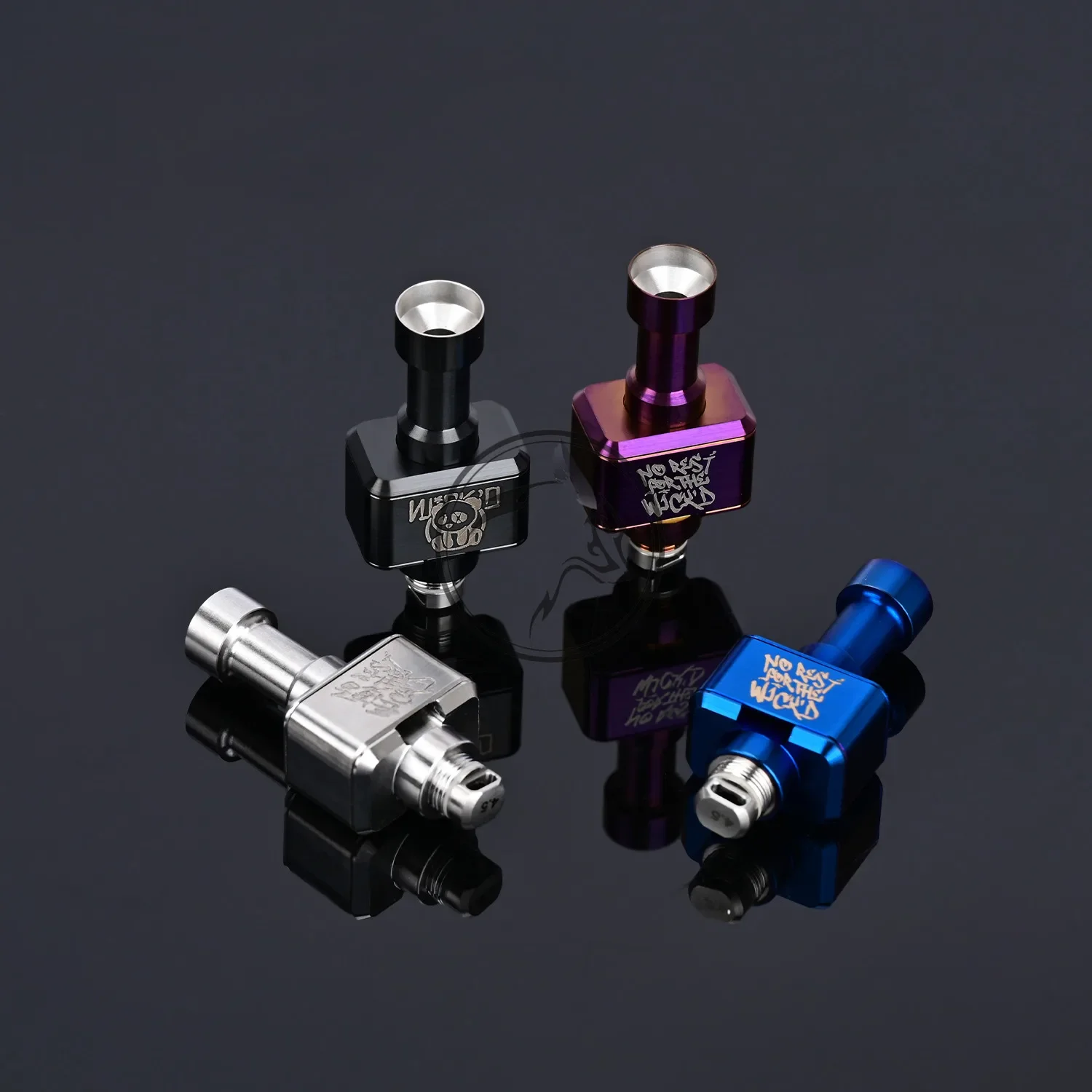 Wolfcoolvape Wick'd Reviv'D RBA Bridge 316SS رذاذ قابل لإعادة البناء لصندوق Vape Billet BB Boro Mod مع مجموعة دبابيس تدفق الهواء