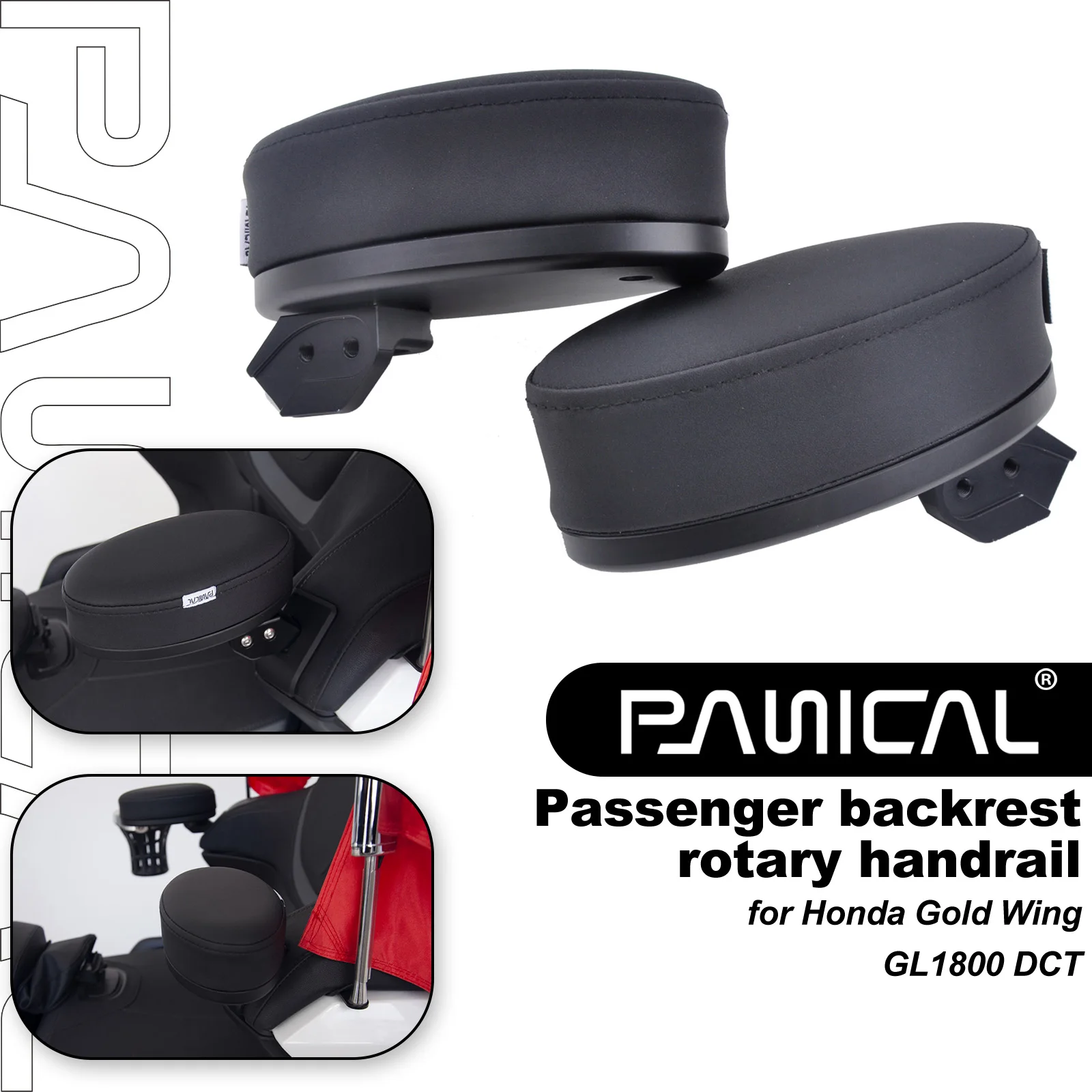 

PANICAL for Honda GoldWing GL1800 DCT 2021-2025 Passenger Backrest Handrail Rotary Handrail Adjustable Handrail Accessories