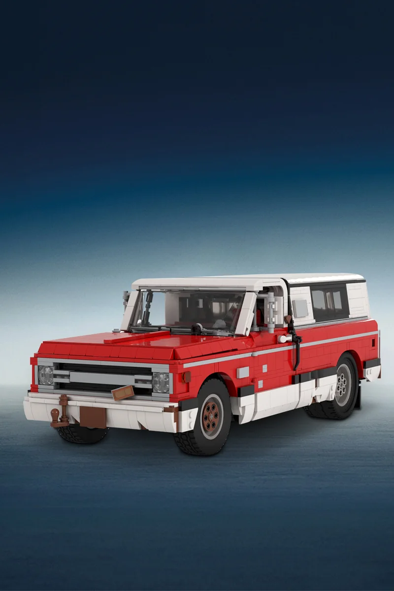 

MOC Farmtruck Bricks Model Vintage Farm Truck Building Blocks Red Farmtruck DIY Assembly Educational Toys Kids Birthday Gifts