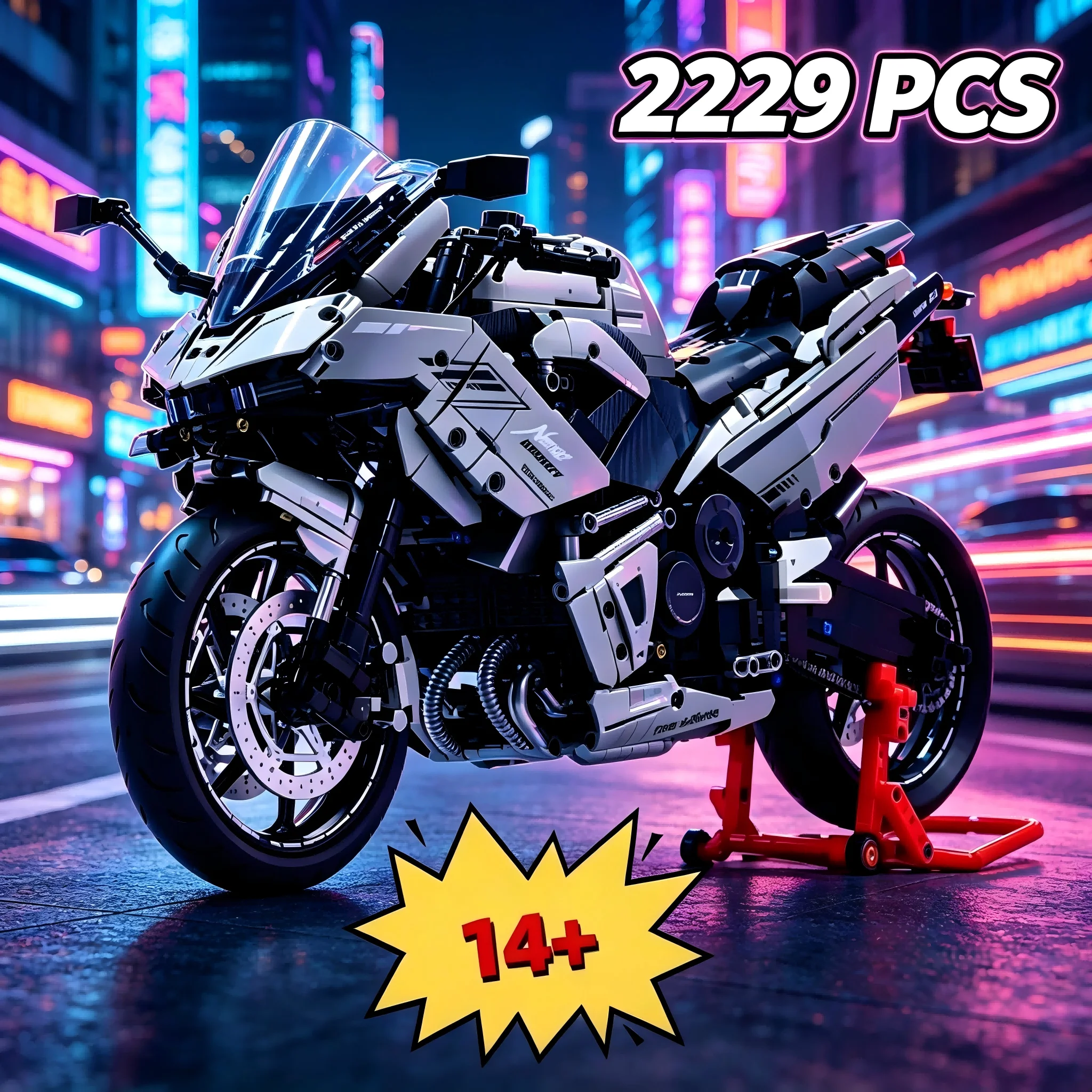 Model Kit Runner - Track H5 Motorcycle 2229PCS Assembly Blocks,