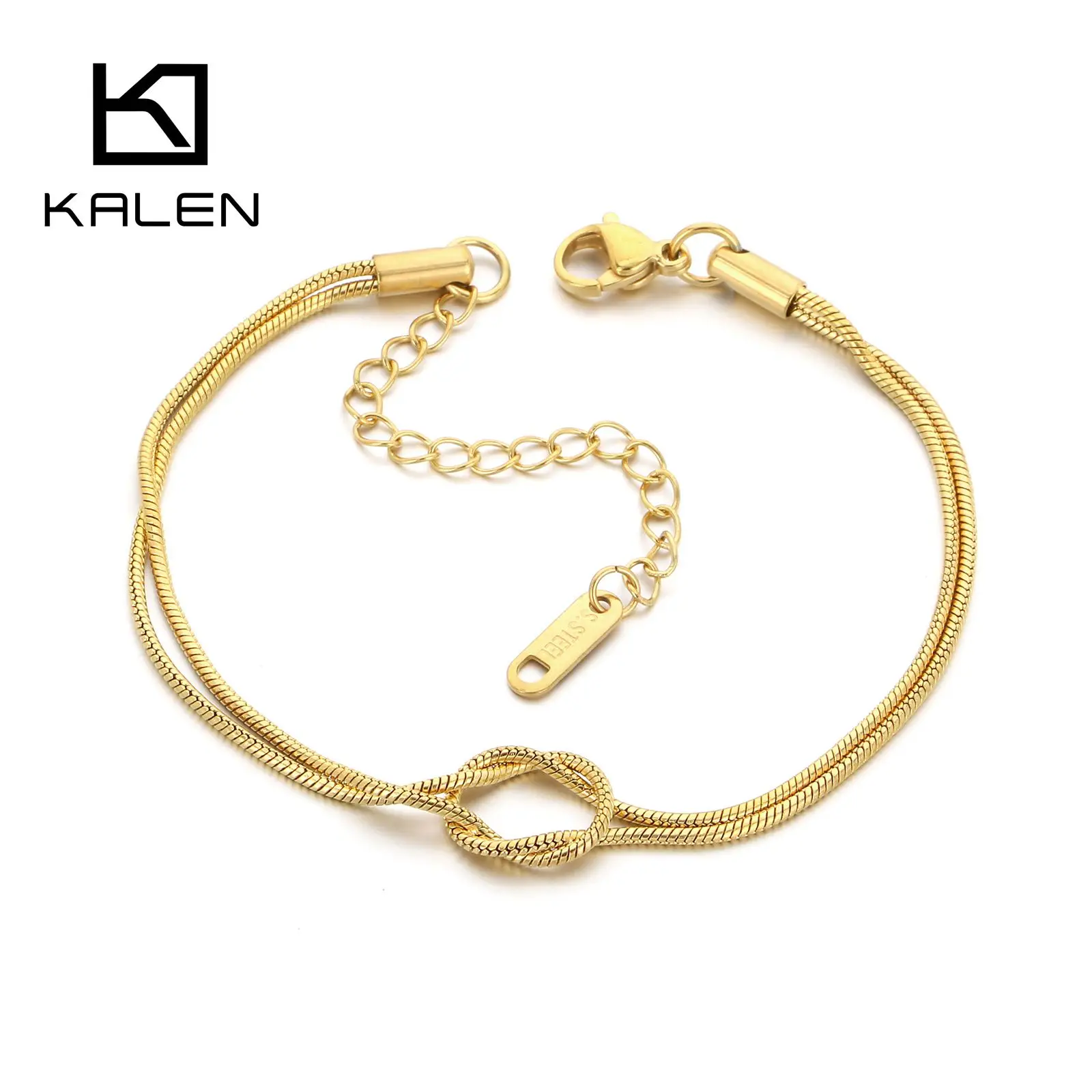 

Женский браслет-цепочка в виде змеи с двухслойным переплетенным узлом 1,2 мм — нержавеющая сталь 304 — KB 185287 -Z