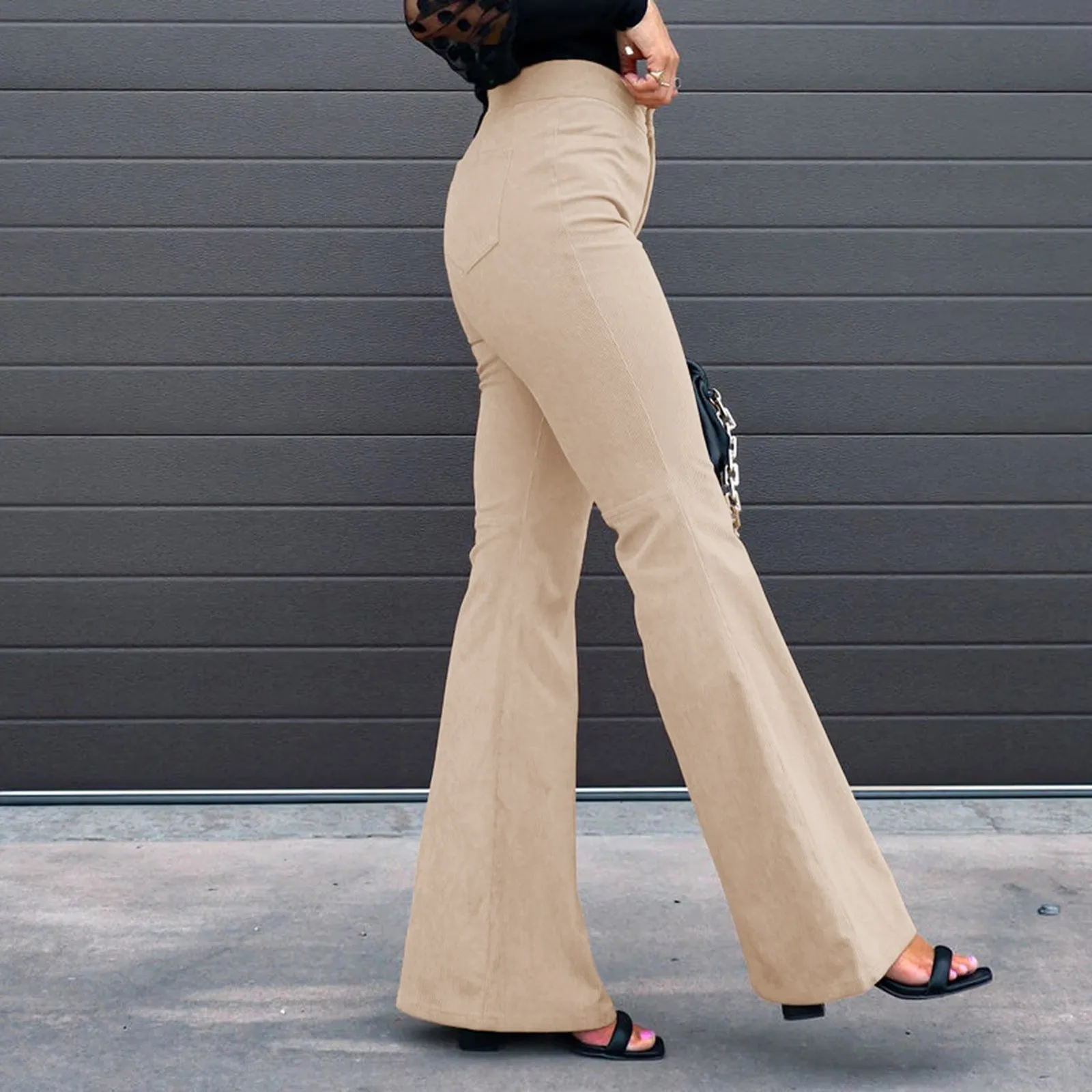 

Fashion Office Lady Pants Women Vintage Slim Pants Casual High Waisted Flared Bell Bottom Y2k Female Pantalon Streetwear 2024