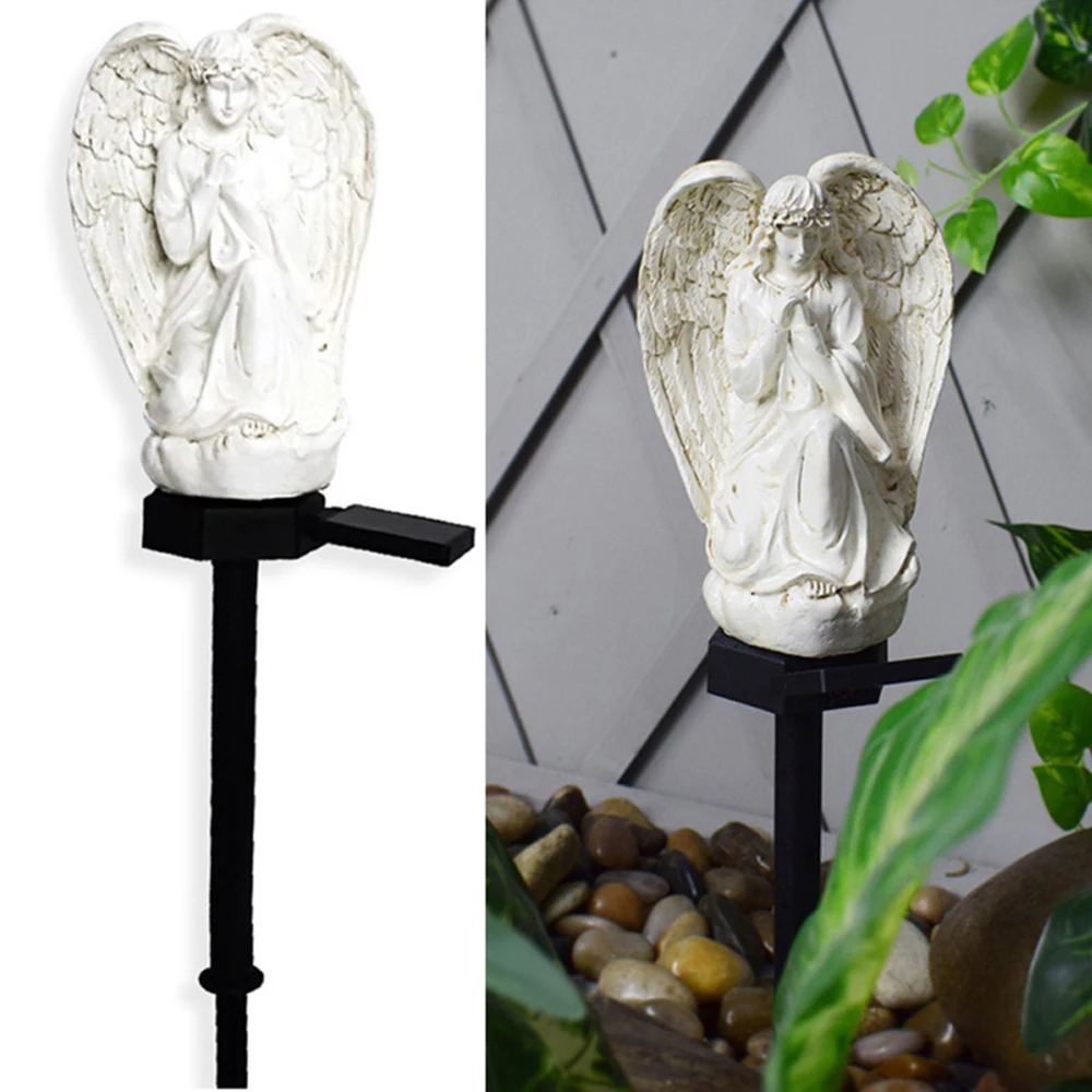 1pc Solar Light Garden, Angel Pattern Solar Garden Lights LED Lawn Lamp Solar Yard Lighting Lawn Landscape Lights for Garden