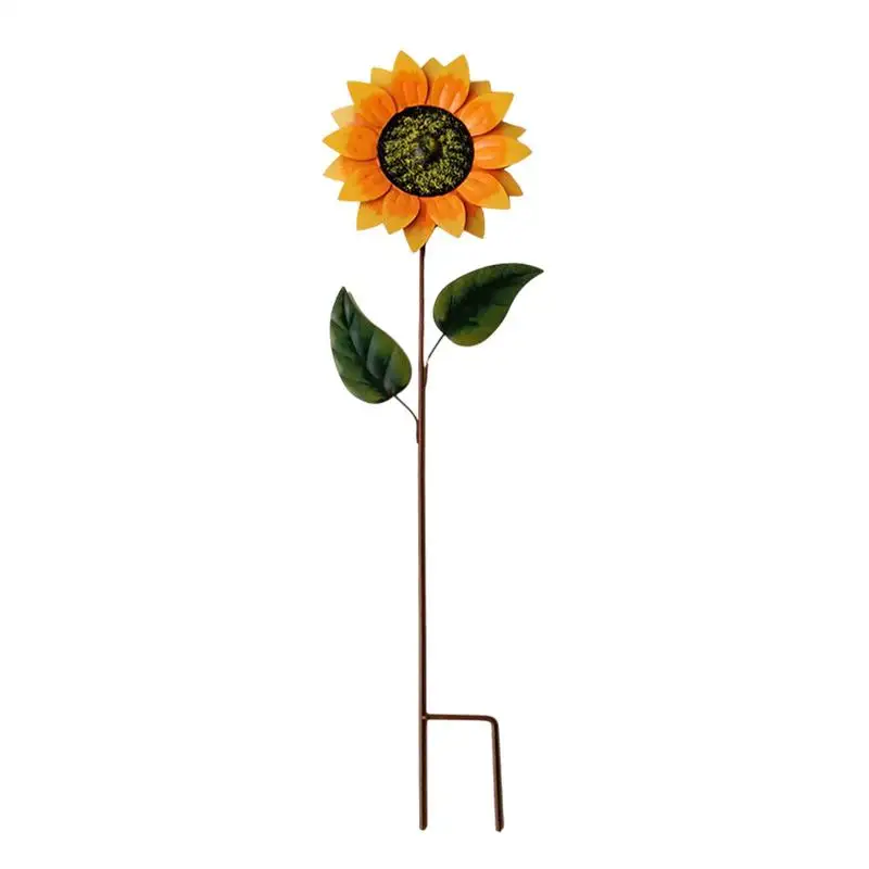 Sunflower Yard Stakes Decorative Garden Stakes Outdoor Decoration Yard Sign Patio Decor Pathway Ornaments For Outside