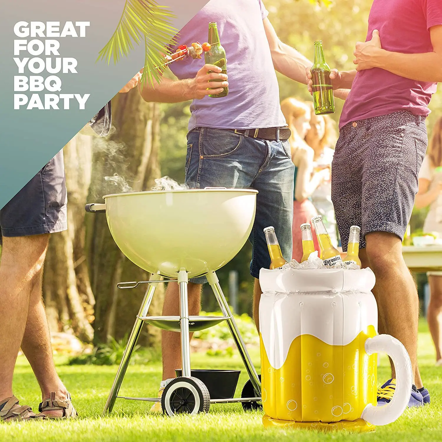 Large Inflatable Beer Ice Bucket PVC Beer Cooler Bucket Summer Pool Party Swimming Pool Drink Cooling Barrel Beach