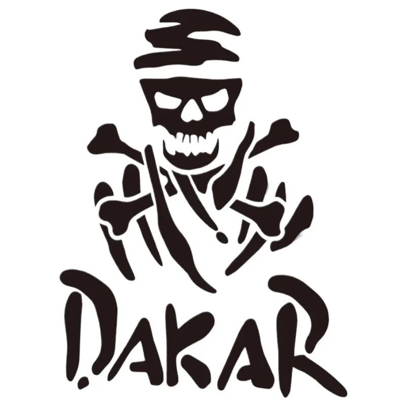 1pc Dakar Rally Skull Vinyl Sticker, Cool Decal for Car Truck Motorcycle Laptop Decor, Holiday Gift view 3