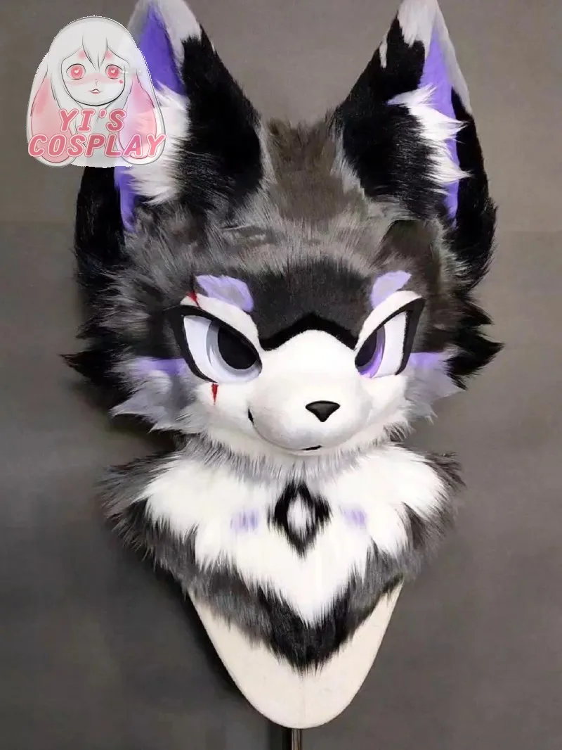 

Yis cosplay Custom Furry head Kigurumi Head Cosplay Kemono Fursuit Handmade Headsets Beast Customized Fursuit Kemono Head