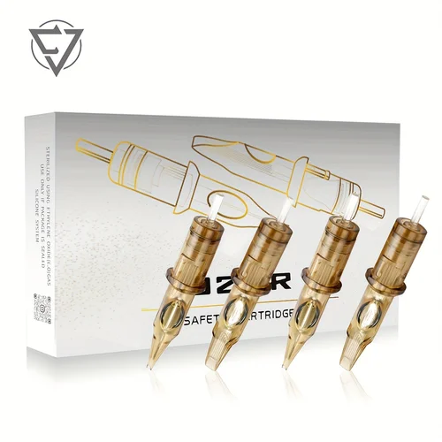 Imagen 2 del producto OZER 40 Uds aguja de cartucho de tatuaje RM/RL agujas estériles seguras esterilizadas desechables adecuadas para máquina de tatuaje suministros de tatuaje