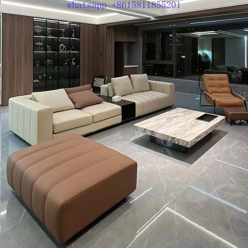 Lounge Deluxe European modular combination sofa Corner sofa comfortable nice modern furniture  prefabricated house  اريكة