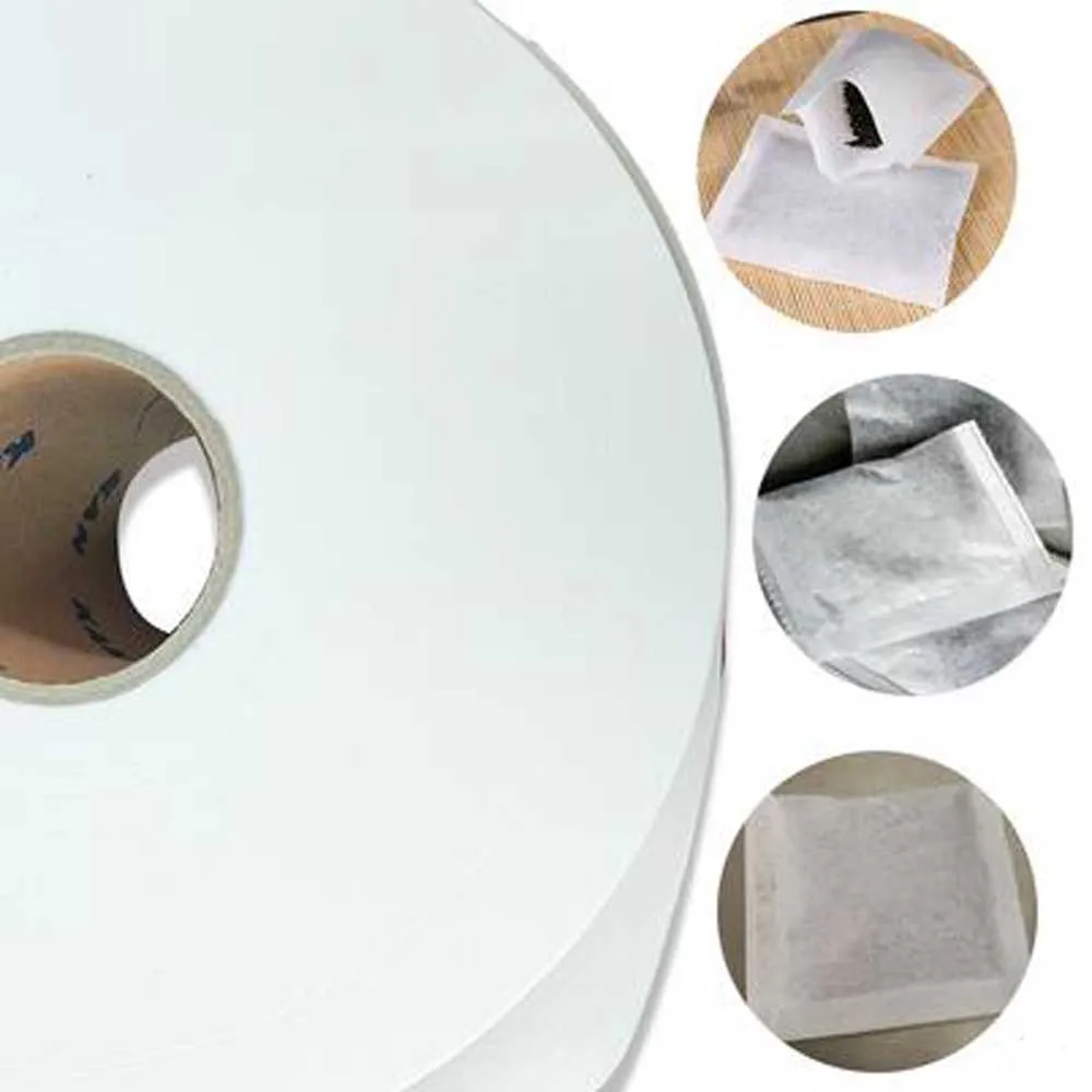 16cm Food grade heat sealed tea filter paper and tea bag packaging machine roll film coffee powder filter paper roll material