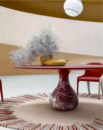 

Обеденный стол Water Drop в стиле лёгкой роскоши, простой современный дизайн, мебель для отелей и зон отдыха.