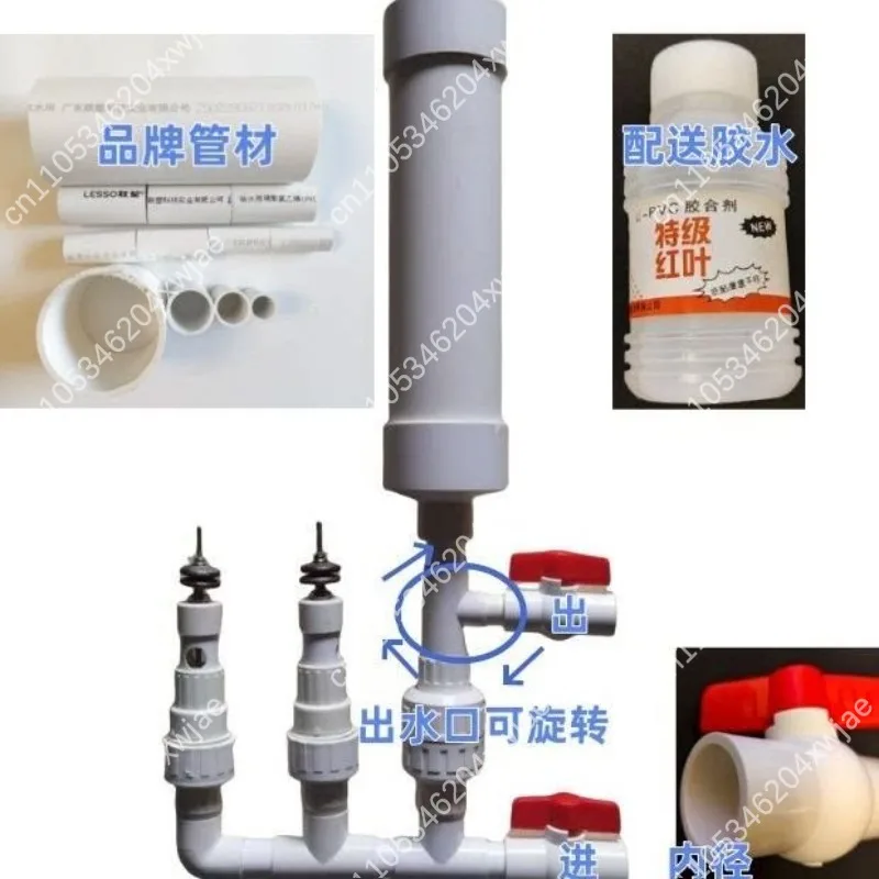 PVC Water Hammer Pump Self‑priming Water Pump No Fuel No Electricity Automatic Water Lifting Irrigation Equipment For FarmGarden