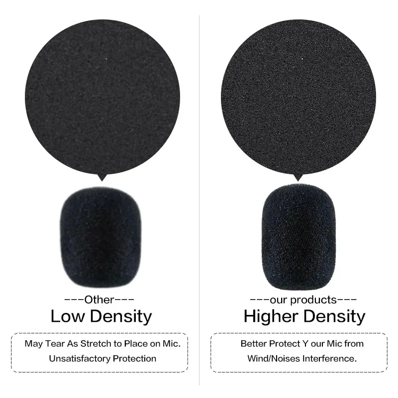 5-200PCs microphone windscreen sponge cover headset mic foam cover protective cap for gooseneck meeting mic image 4