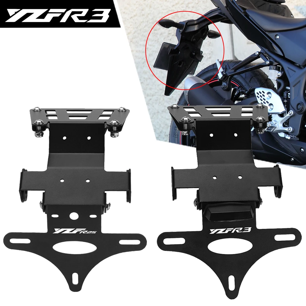 

2024 License Plate Holder Bracket Rear Tail Tidy Fender Eliminator Kit For Yamaha YZF-R3 YZF-R25 YZF R3 R25 MT03 MT25 MT 03 25