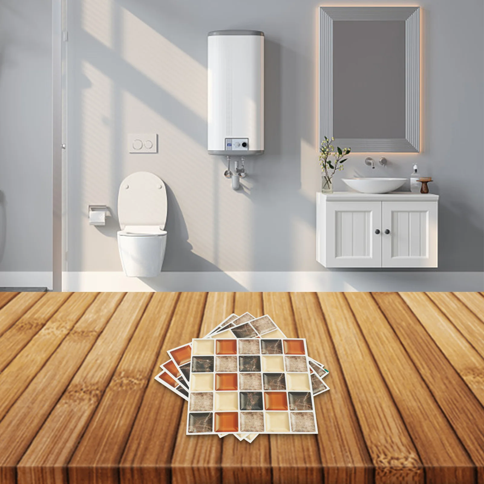 For Bathroom Home Improvement Anti-Oil Sticker Home Decoration Protective Film Scratch Resistant for versatile Decor
