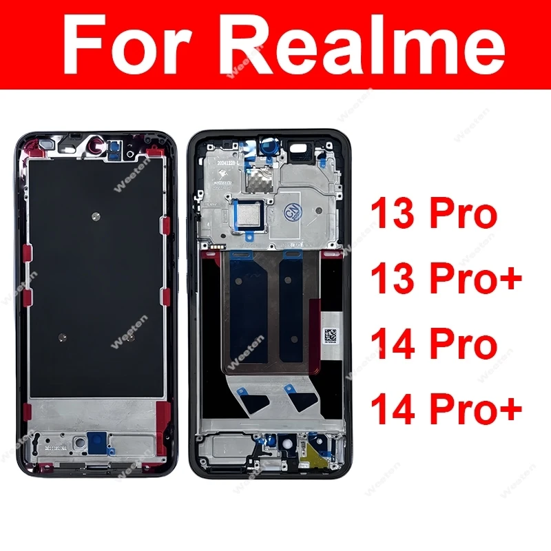 

Средний корпус для Realme 13 Pro Plus 14 Pro Plus 13Pro 14Pro 14X 5G Средняя рамка корпуса Передняя крышка ЖК-рамки Запчасти для ремонта