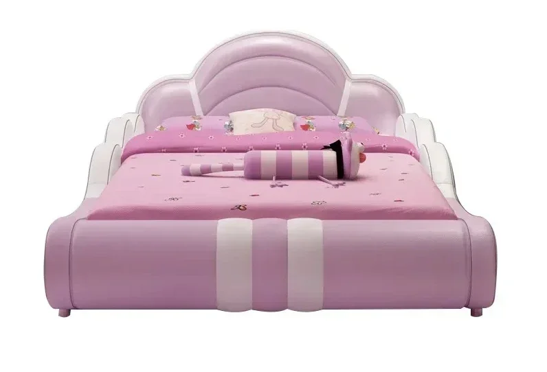 Premium - Quality Princess Girl Single Children Bed Girl Pink Student Creative Children Bed Modern Minimalist Cartoon