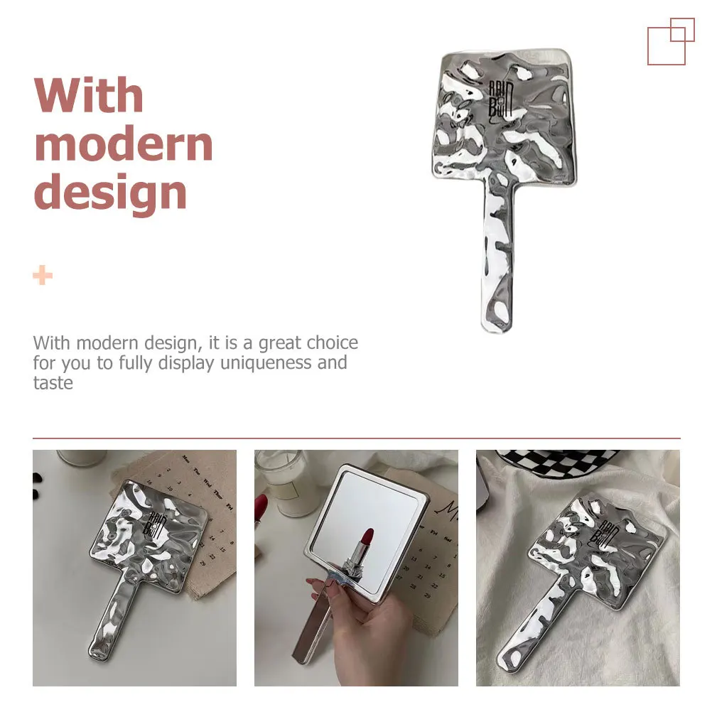 

Beauty Handheld Retro Mirror Portable Square Mirror for Women Travel Makeup Vanity Outdoor Cosmetics Accessories