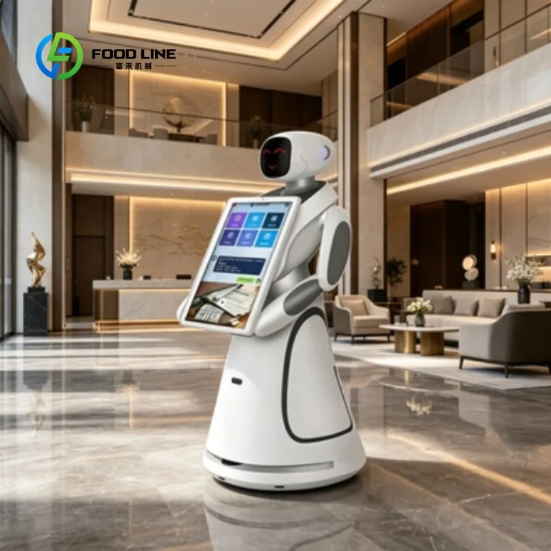 Custom AI Mobile Reception Robot, Bionic Female Service Robot, Smart Welcome for Hotel Mall Lobby Commercial Front Desk