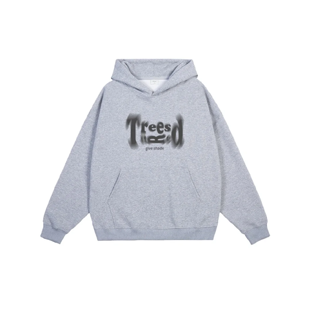 ぼやけた文字グラフィックパーカー純粋な綿春と秋の高級ニッチブランドファッション多用途男性と女性の Y2K パーカー