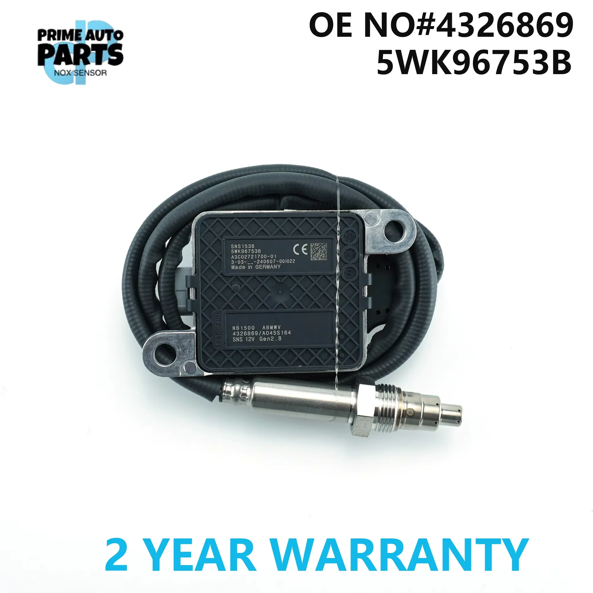 

5WK96753B 4326869 5WK9 6753B Nitrogen Oxygen Sensor 12V Fit For 2013-2022 CUMMINS 12V Truck Bus Gen 2.8