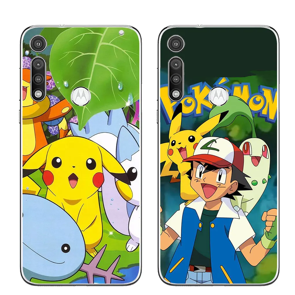 Pokemon Pikachu Cover Phone Casing for Motorola Moto G13 G14 G53 G54 G62 G72 G82 G84 E13 E20 G42 G32 G23 G22 Soft Case