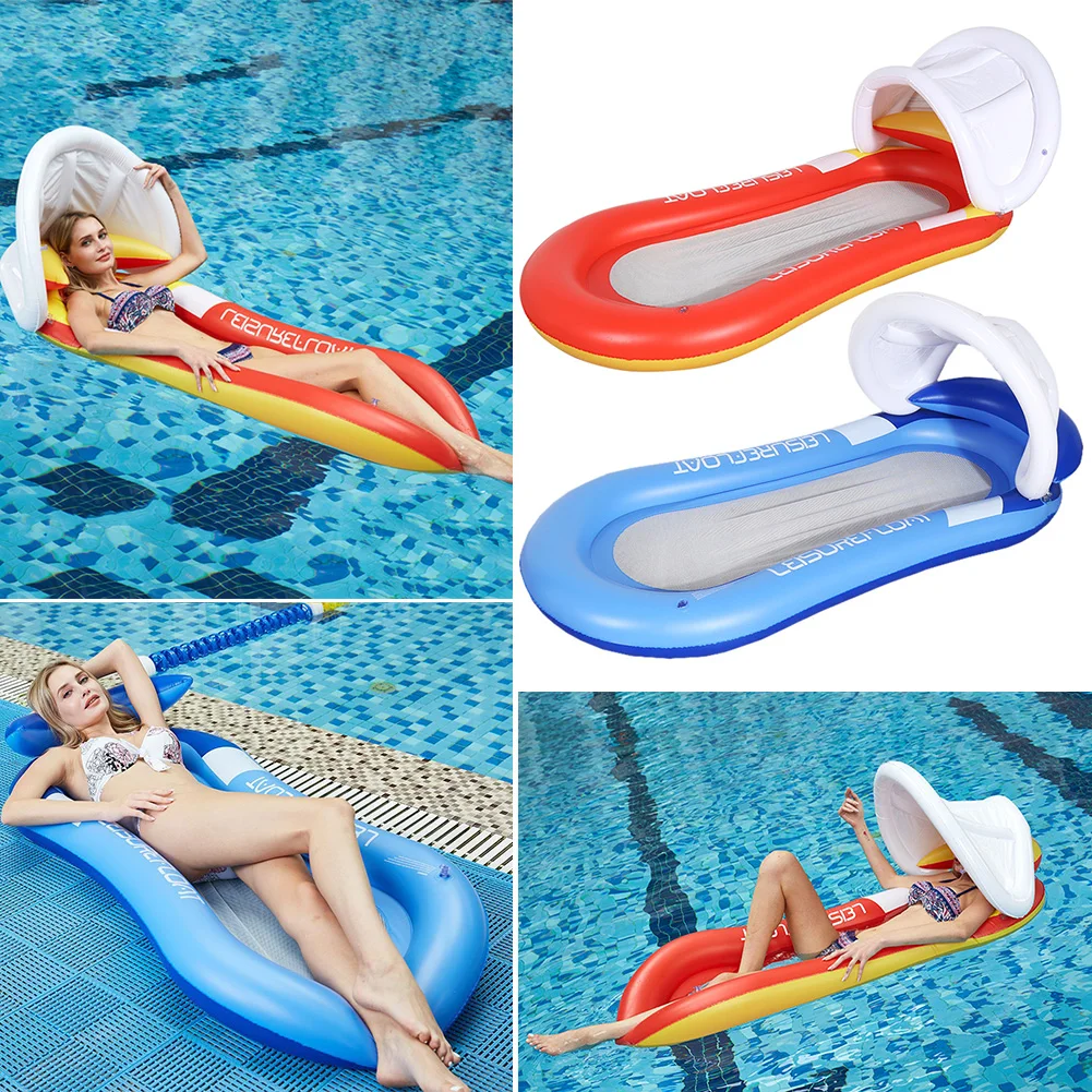 Outdoor Foldable Water Hammock Inflatable Floating Swimming Pool Mattress Sea Swimming Ring Pool Party Toy Lounge Bed For Swimmi