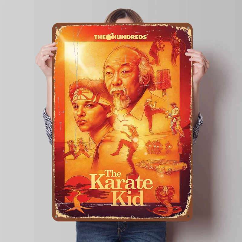 The Karate Kid Blechschild Poster Personalisierte Wandkunst Retro Vintage Metallschilder für Zimmer Bar Zubehör Heimdekoration Individuelles Schild