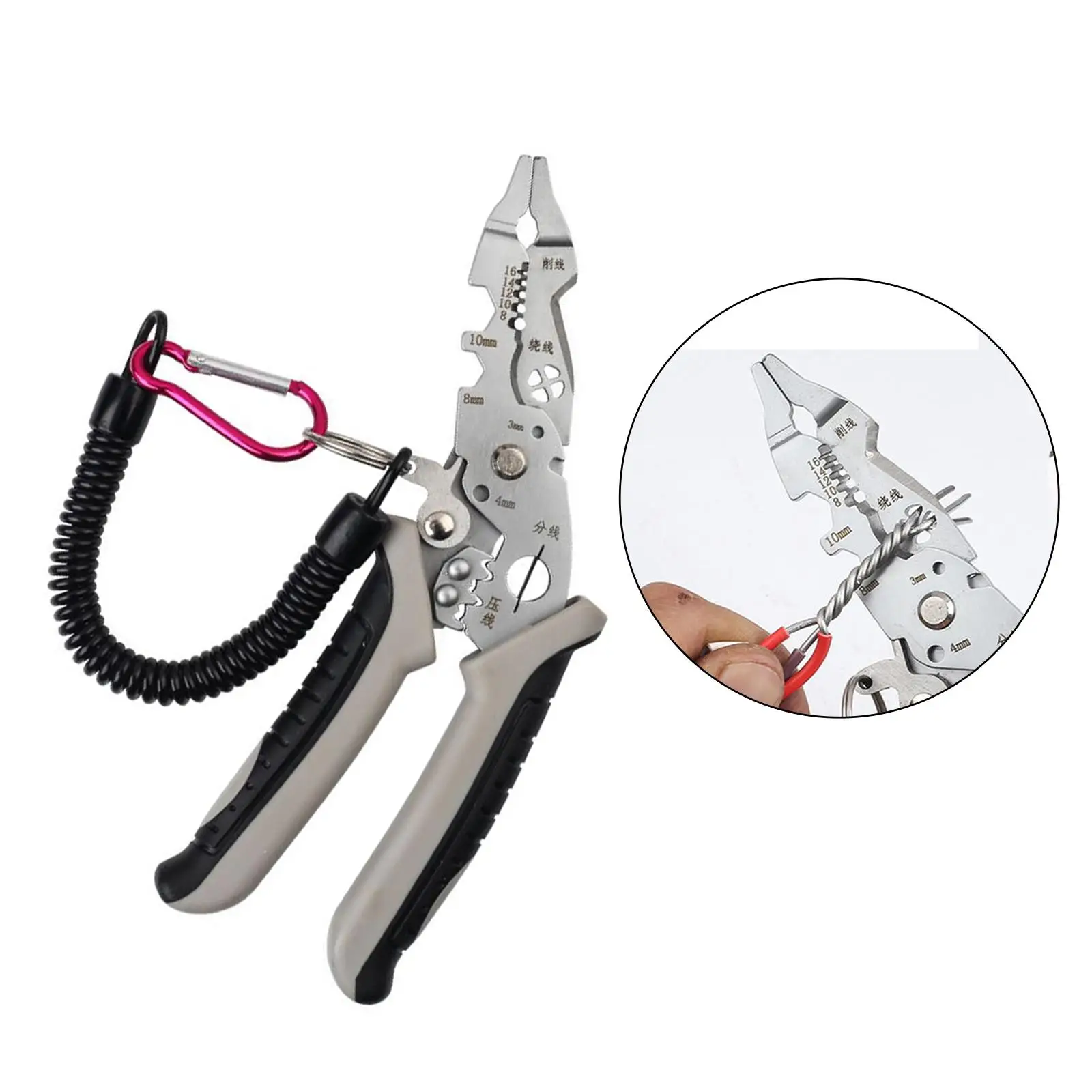 Wire Stripper Tool Crimping Tool Wire Pliers Tool for Cutting Wrench Pulling