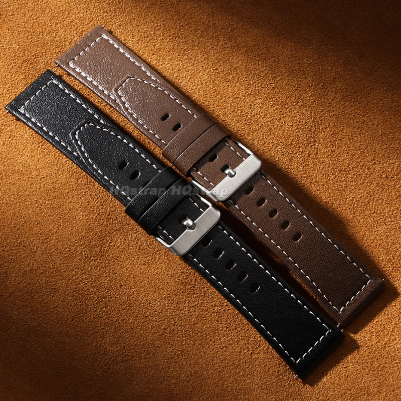 Cinturino per orologio in pelle 20mm 22mm per Huawei Gt3 Gt2 per cinturino Seiko Bracciale universale a sgancio rapido Cinturino sportivo confortevole