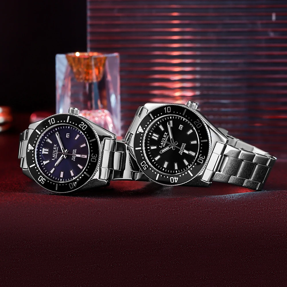 2024 Fashionable Men\'s Luxury Brand Automatic Date Business Scanning Movement Business Quartz Popular Brand Men\'s Wristwatch