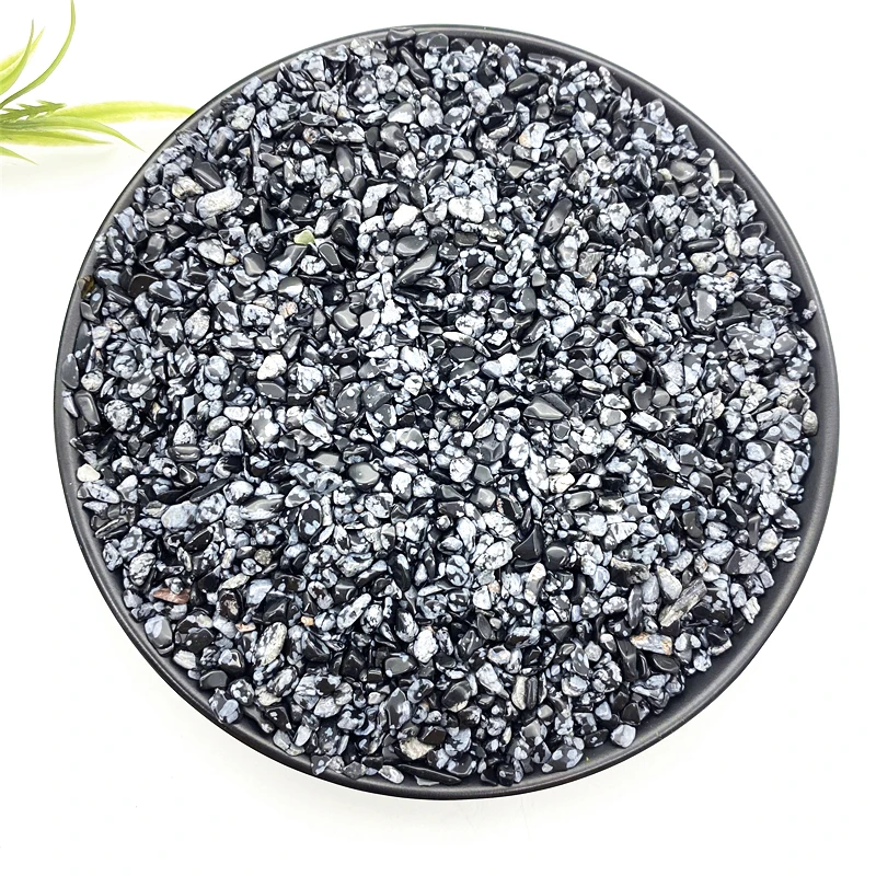 50g 3-5mm Natural Snowflake Obsidian Crystal Gravel Healing Mineral Specime Gemstones Gem Raw Aquarium Decoration Gift