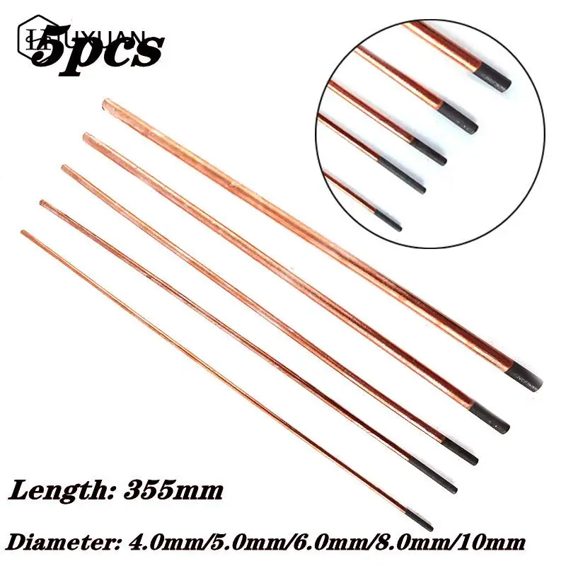 

5pcs Round Arc Air Gouging Carbon Rod Bar 4-10mm Welding DC Gas Gouging Gun Electrode Graphite Rods Soldering Supplies