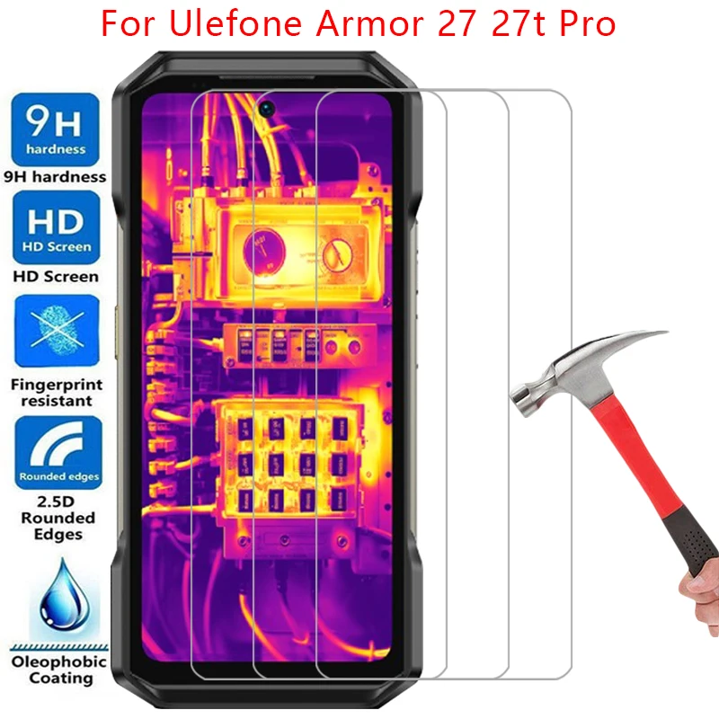 phone case for ulefone armor 27 27t pro tempered glass on armor27 armor27t 27 t t27 27pro 27tpro procase back cover 360 coque 5g