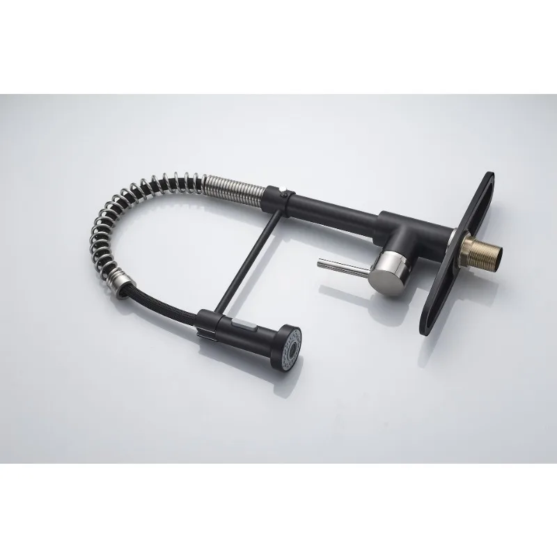 

Modern Style All Copper Chrome Plated Single Head Spring Pull-out Faucet Sink Faucet Kitchen Single Hole Faucet